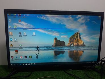 Телевизор 27" с полосамиЕсть hdmi / vga выходаПодойдет для
