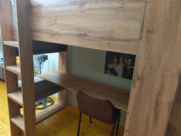 İkimərtəbəli uşaq çarpayıları: Oğlan və qız üçün, İşlənmiş, Çarpayı, Matrassız, MDF — 9