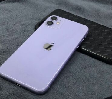 Apple iPhone: IPhone 11, Б/у, 64 ГБ, Голубой, Чехол, 78 %