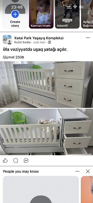 ak mebel: Uşaq çarpayısı – transformer tipli model - Rəng: ağ-boz - Material — 2