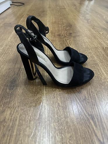 Сандалдар жана шлепкалар: Босоножкалар, 38, Massimo Dutti, Колдонулган, түсү - Кара, Өзү алып кетүү — 2