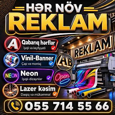 hava üfürən: Hər növ reklam işləri - Qabarıq hərflər: işıqlı, keyfiyyətli həllər; — 1