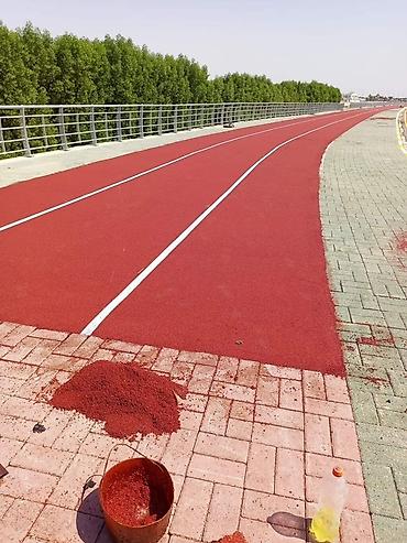 Другие строительные материалы: Покрытие для беговых и прогулочных дорожек (резиновая бесшовная — 4