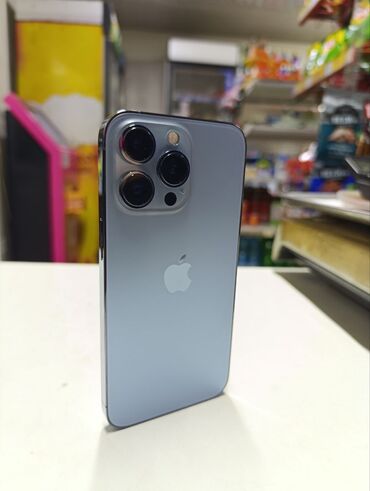 айфон телфон: IPhone 13 Pro, Колдонулган, 128 ГБ, Көгүлтүр, 73 %