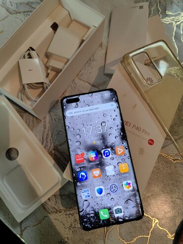 huawei p40 pro qiymeti bakida: Huawei P40 Pro, 256 GB, rəng - Qara, Sensor, Barmaq izi, Simsiz şarj