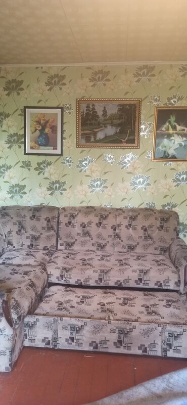 мягкая мебель угловой диван: Угловой диван, цвет - Бежевый, Б/у