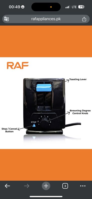 Tosterlər: Toster Raf, rəng - Qara, Yeni, Pulsuz çatdırılma — 6