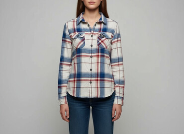 kurtka koszulowa w kratę, cropp: Superdry, Сорочка жіноча, розмір S