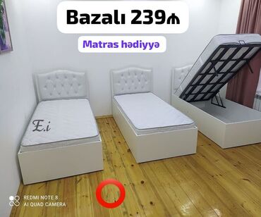 rezinkalı döşək üzlüyü: Yeni, Təknəfərlik çarpayı, Bazalı, Matras ilə