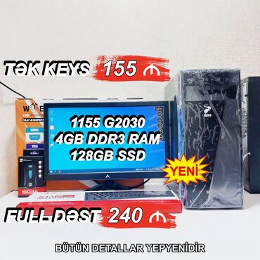 Modemlər və şəbəkə avadanlıqları: Ofis üçün Kompüterlər "Sarko DDR3 H61 1155 Pentium G2030” ⭐Tək Sistem