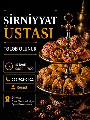 Mayalı Mallar ustası və Satıcı tələb olunur