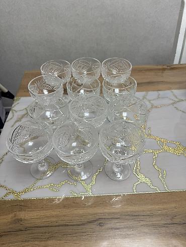 Кухонные принадлежности: Набор для сервировки: 2 этажных фруктовницы + 12 стеклянных креманок — 3