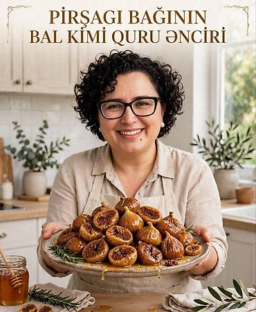 Сухофрукты: Pirşağı bağından bal kimi quru əncir - Yerli bağ məhsulu: günəşdə — 1