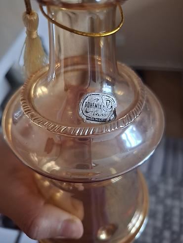 glass: ✨ Original Bohemia Glass – Çexiya istehsalı ✨ Kəhrəba rəngli, nazik və — 3