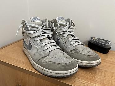 aj1: Мужские кроссовки, 41, Nike, Б/у, цвет - Серый, Самовывоз — 1