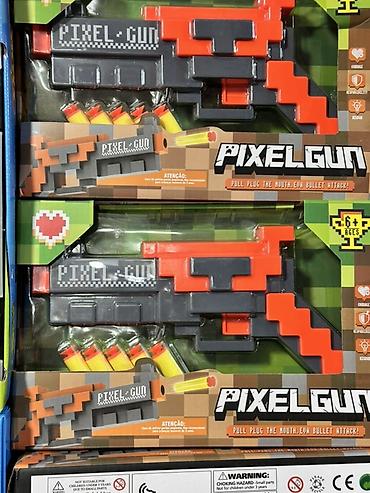 пистолет текстурный: Игрушечный бластер Pixel Gun - Тематика: пиксельный/«воксельный» — 1