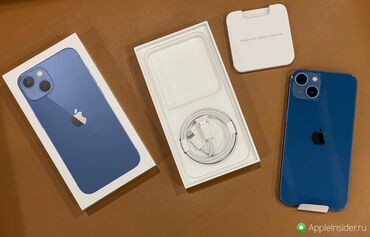 петличка для микрофона: IPhone 13, Жаңы, 128 ГБ, Көгүлтүр, Куту, 100 %