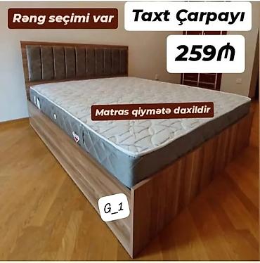 Taxt çarpayı – 259₼ - Komplekt: matras qiymətə daxildir - Rəng seçimi