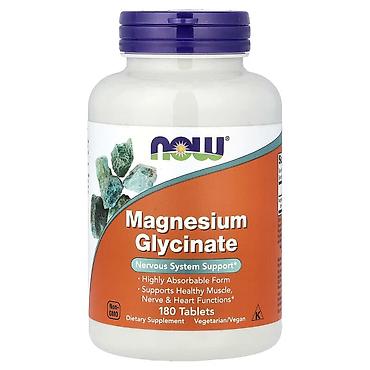глицинат магния: NOW Magnesium Glycinate — пищевая добавка в таблетках для поддержки — 1