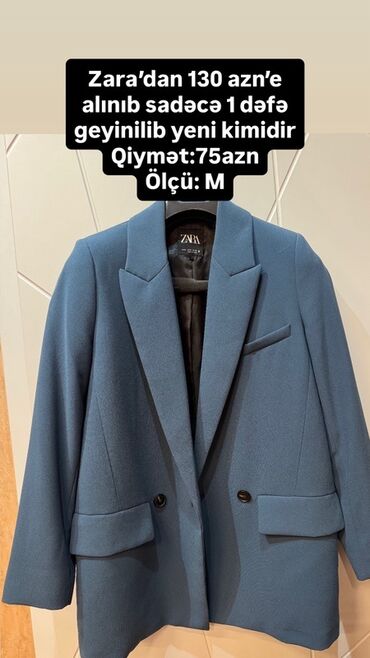 Футболки: - Məhsul 1: Zara qadın blezeri - Rəng: tünd mavi - Kəsim: klassik