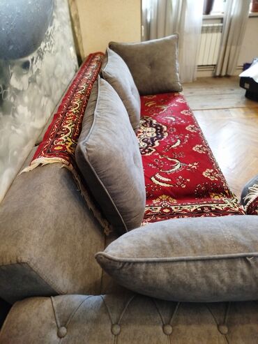 Divanlar: Künc divan, İşlənmiş, Açılan, Bazalı, Vеlur parça, Çatdırılma yoxdur — 8