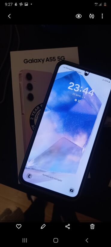 dubaydan telefon: Samsung Galaxy A55, 256 GB, rəng - Çəhrayı