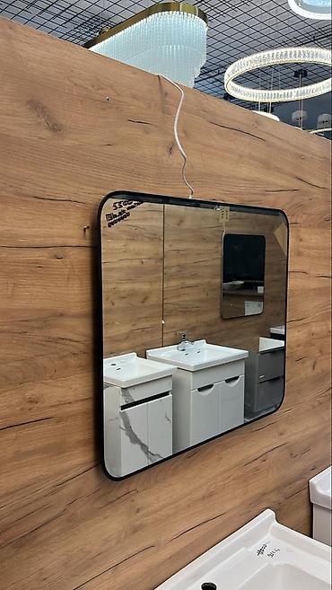 Зеркала: Зеркало настенное прямоугольное с закруглёнными углами - Тип — 1