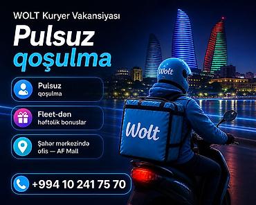 azercell operatorla elaqe: Sürücü-kuryer tələb olunur, Şəxsi nəqliyyat vasitəsi ilə, Həftəlik ödəniş — 1