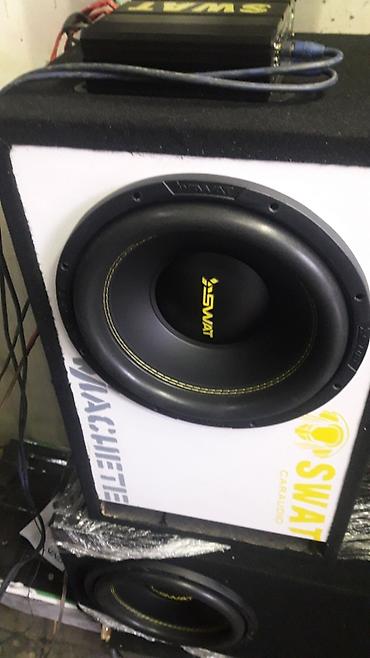 Динамики для авто: Сабвуфер swat mas-12v усилитель моно блок swat короб собранный — 7