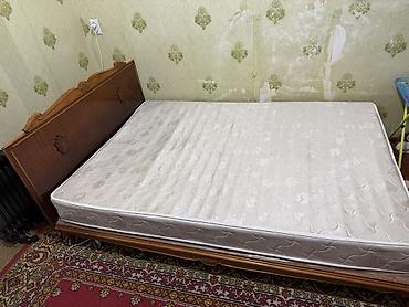 двухспалный кровати: Двуспальная кровать, Б/у, С матрасом, длина - 210 см — 2