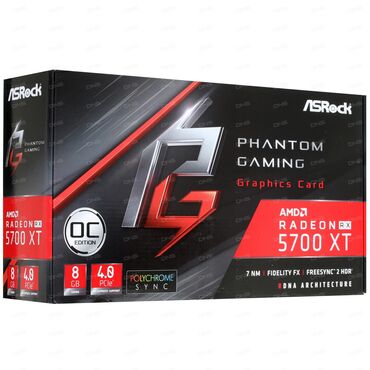limitsiz simsiz internet: Videokart ASRock Radeon RX 5700 XT, 8 GB, İşlənmiş