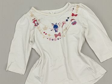 biała bluzka z koronki: Bluzka, 6-9 m, stan - Dobry