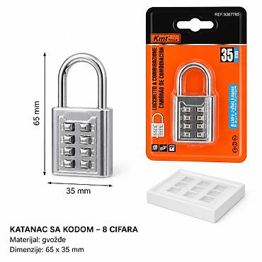 KMT 8 kombinaciona brava 9367785 Opis: - Katanac sa kodom – 8 cifara na lalafo.rs KMT 8 kombinaciona brava 9367785 Opis: - Katanac sa kodom – 8 cifara