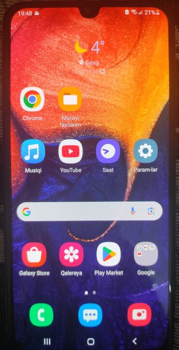 samsung 9001: Samsung Galaxy A50, 64 GB, rəng - Mavi, Face ID, İki sim kartlı, Sensor