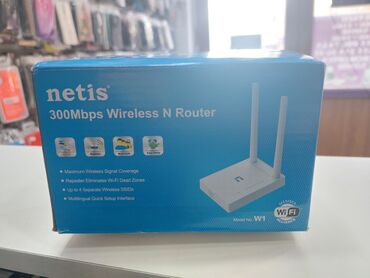 Modemlər və şəbəkə avadanlıqları: Wifi router katv ailetv ucun300mbps 2antena yeni netis wireless n