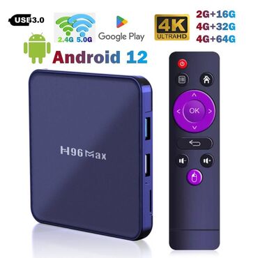 tv box wifi: H96 Max Android 12 Tv Box 4Gb Ram 64Gb Yaddaş 2023 ƏN SON MODEL Yeni