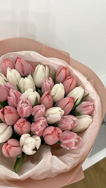 Другие услуги в сфере красоты и здоровья: Тюльпаны по 100 сом 
Оформим, доставим во время ☺️ 
От 200 шт 90 сом — 6