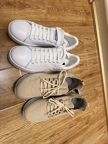 brend ayaqqabılar: Məhsul: 2 cüt qadın ayaqqabısı seti Orginal🔥🔥 1) Ağ dəri sneakers – — 1