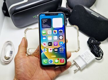 Apple iPhone: IPhone X, Б/у, 64 ГБ, Белый, Чехол, В рассрочку, 100 % — 3