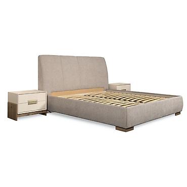 Спальные гарнитуры: Спальный гарнитур, Двуспальная кровать, МДФ, цвет - Бежевый — 6