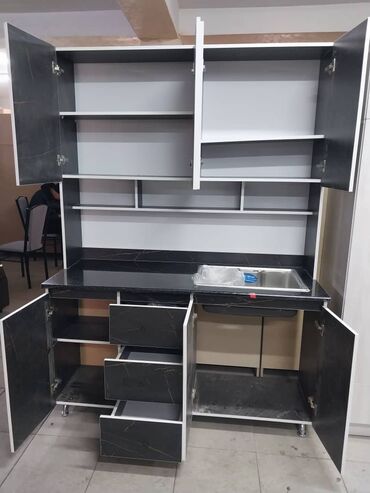 Кухонные гарнитуры: Кухонный гарнитур, Новый, цвет - Черный, ДСП, Бесплатная доставка at lalafo.kg — 15 Кухонные гарнитуры: Кухонный гарнитур, Новый, цвет - Черный, ДСП, Бесплатная доставка — 15