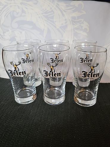 Čaše: Case vintaz,nove za jelen pivo Nemacka. Case za jelen pivo. Komada — 7