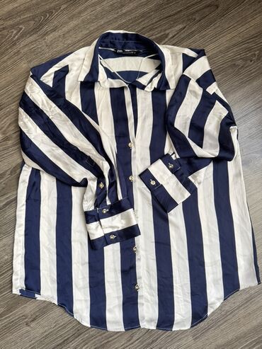 вечерние блузки из шифона: Рубашка Zara Woman - Модель: классическая рубашка на пуговицах -