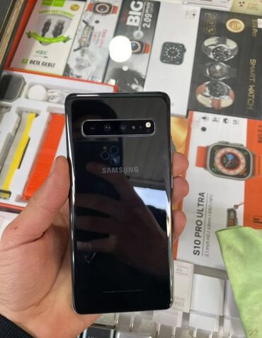 гугл телефон: Samsung Galaxy S10 5G, Б/у, 256 ГБ, цвет - Черный, В рассрочку, 1 SIM, eSIM