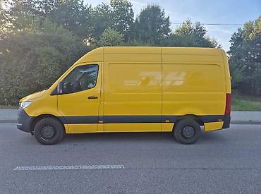 рейка спринтер: Mercedes-Benz Sprinter 315 фургон, жёлтый, длинная база и высокий — 3