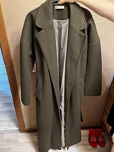 astar: Uzun qadın palto – Nova Line - Rəng: tünd zeytun/xaKi - Model — 1