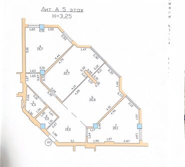 бизнес квартира: 3 комнаты, 116 м², Элитка, 5 этаж, ПСО (под самоотделку)