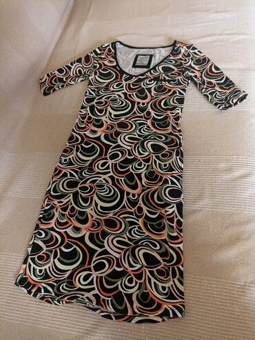 moschino summer dresses: S (EU 36), color - Multicolored, Short sleeves