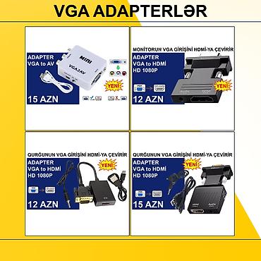mini kompüter: VGA Adapterlər/Konverterlər (Çeviricilər) ⭐VGA to AV – 15 AZN ⭐VGA to — 1