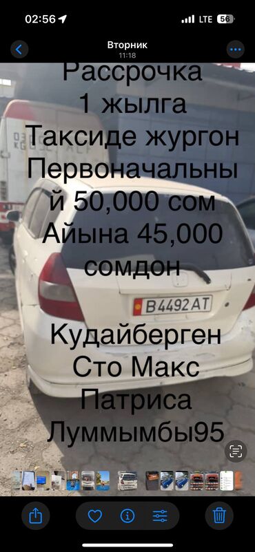 аренда дом с последующим выкупом: Honda Fit: 2002 г., 1.3 л, Вариатор, Бензин, Хэтчбэк